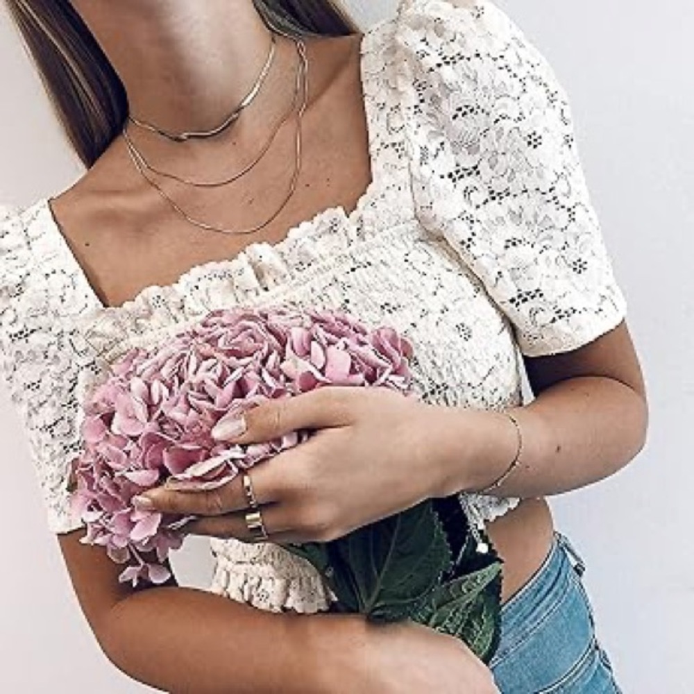NWT Zara Women's Cream Crop-Top
